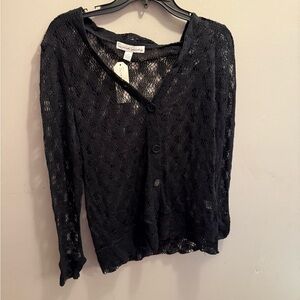 French Laundry Black Lace Cardigan